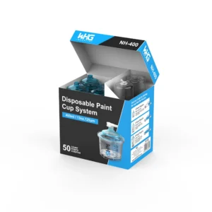 HZH NH-400ML Disposable Paint Cup System Zipper Packaging displayed from front right angle
