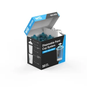 HZH WH-850ML Disposable Paint Cup System Zipper Packaging displayed from front left angle