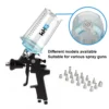 HZH WH-850ML Disposable Paint Cup System in Use with Automotive Spray Gun