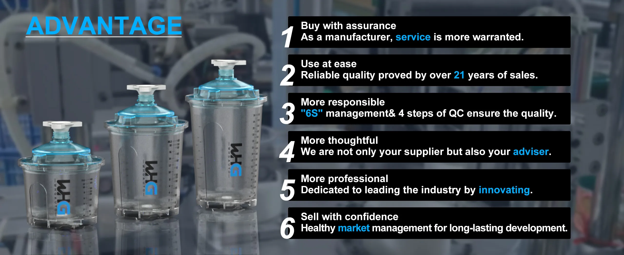 HZH WH Disposable Paint Cup System Highlighting Leak-Proof and Easy-to-Clean Design