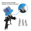 Spray Gun Fitted with WHGAuto 180ml Disposable Paint Cup System During Painting