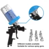 Spray Gun Fitted with WHGAuto 400ml Taller Disposable Paint Cup System in Use