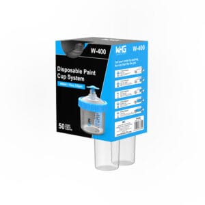 WHGAuto 400ml Short Disposable Paint Cup System Dispenser Packaging – Frontal view